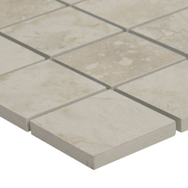 Msi Napa Beige 12 In X 12 In. X 8Mm Glazed Ceramic Mesh-Mounted Mosaic Tile, 11PK - ZOR-PT-0508