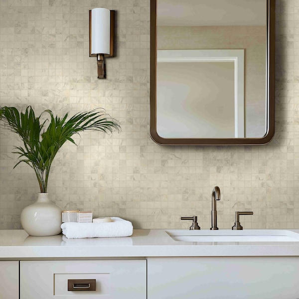 Msi Napa Beige 12 In X 12 In. X 8Mm Glazed Ceramic Mesh-Mounted Mosaic Tile, 11PK - ZOR-PT-0508