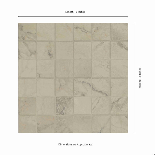Msi Napa Beige 12 In X 12 In. X 8Mm Glazed Ceramic Mesh-Mounted Mosaic Tile, 11PK - ZOR-PT-0508