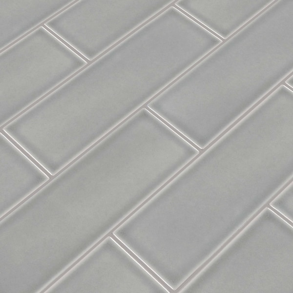 Msi Morning Fog 4"X12" Glazed Handcrafted Ceramic Subway Tile, 6PK - ZOR-MD-0466