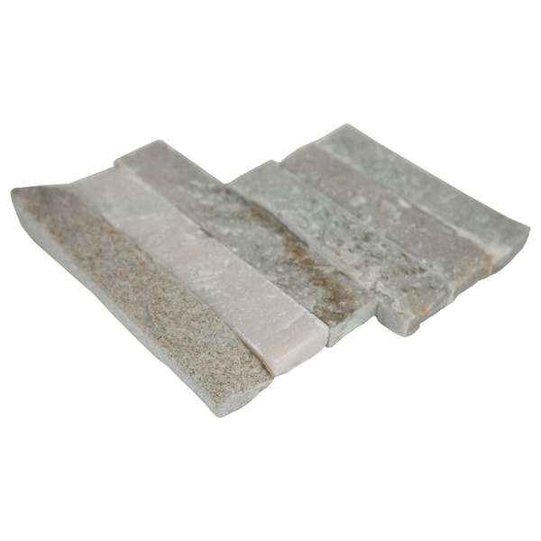 Msi Golden Honey Splitface Ledger Corner 6 In. X 18 In. Natural Quartzite Wall Tile, 6PK - ZOR-PNL-0055
