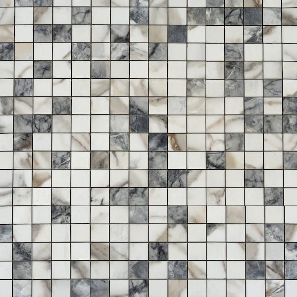 Apollo Tile 12 x 12 in. Matte Classic White with Mosaic Wall and Floor Tile 10.76 sq ft/case, 11PK - ATH88GLMOSA