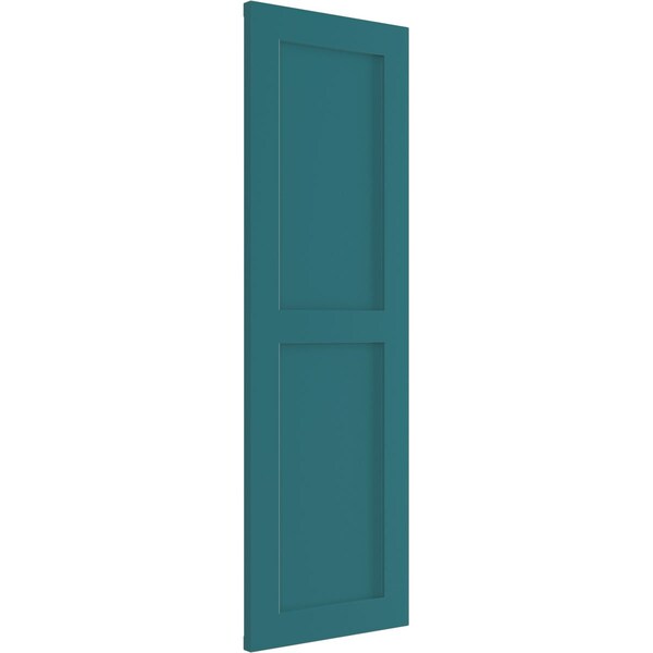 Ekena Millwork True Fit PVC Two Equal Flat Panel Shutters, Antigua, 12W x 61H, PR - TFP101FPF12X061AN