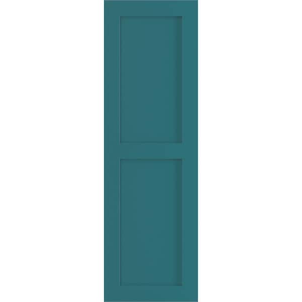 Ekena Millwork True Fit PVC Two Equal Flat Panel Shutters, Antigua, 12W x 61H, PR - TFP101FPF12X061AN