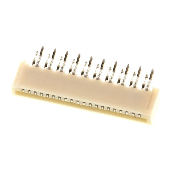 Conector Molex Ffc/Fpc, 20 contactos, 1 fila, hembra, recto, paso de 0.039 pulgadas, terminal de soldadura - 528062010