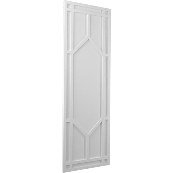Ekena Millwork True Fit PVC Shaker Fixed Mount Shutters, Primed, 18"W x 75"H - TFP001SK18X075PR