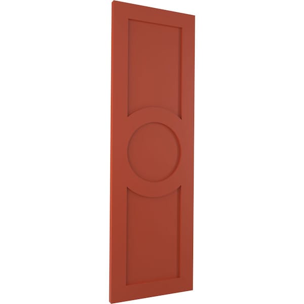 Ekena Millwork True Fit PVC Center Circle Arts & Crafts Fixed Mount Shutters, Colorful Leaves, 18W x 36H, PR - TFP001AC18X036CL