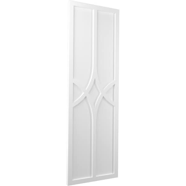 Ekena Millwork True Fit PVC Cedar Park Fixed Mount Shutters, Unfinished, 18W x 62H, PR - TFP001CP18X062UN