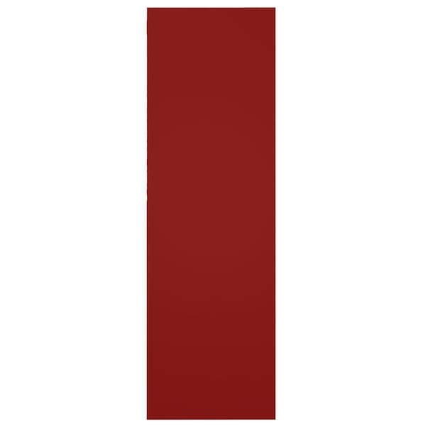 Ekena Millwork True Fit PVC San Juan Capistrano Mission Style Fixed Mount Shutters, Fire Red, 12W x 56H, PR - TFP001SJ12X056BR