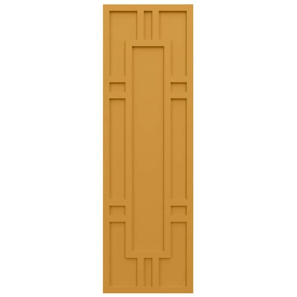 Ekena Millwork True Fit PVC Hastings Fixed Mount Shutters, Turmeric, 18W x 69H, PR - TFP001HS18X069TU