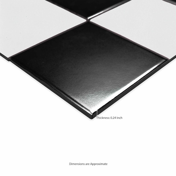Msi White And Black Checkered 8  in. X 16  in. Matte Porcelain Mosaic Floor And Wall Tile, 15PK - ZOR-MD-0625