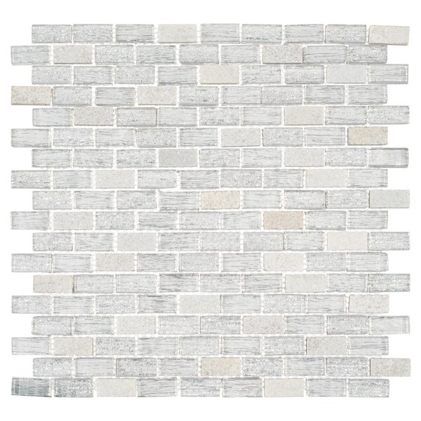 Andova Tiles ANDOVA TILES Highline 0.625" x 1.25" Glass Mosaic Sheet Floor Use Tile - ANDHIG151