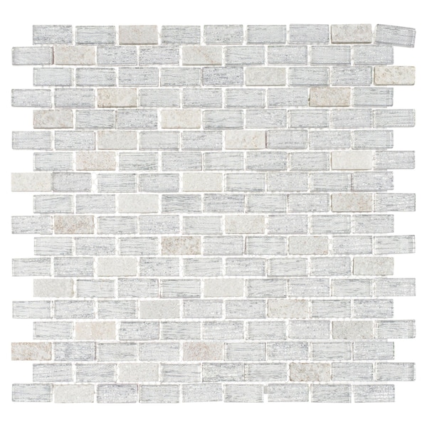 Andova Tiles ANDOVA TILES Highline 0.625" x 1.25" Glass Mosaic Sheet Floor Use Tile - ANDHIG151