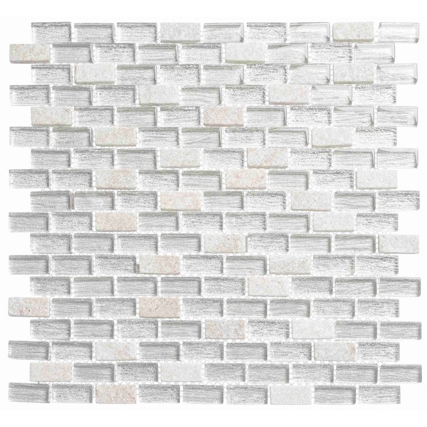 Andova Tiles ANDOVA TILES Highline 0.625" x 1.25" Glass Mosaic Sheet Floor Use Tile - ANDHIG151