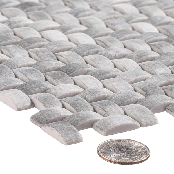 Andova Tiles ANDOVA TILES Comfort 0.37" x 0.87" Glass Herringbone / Chevron Mosaic Wall Tile - ANDCOM323