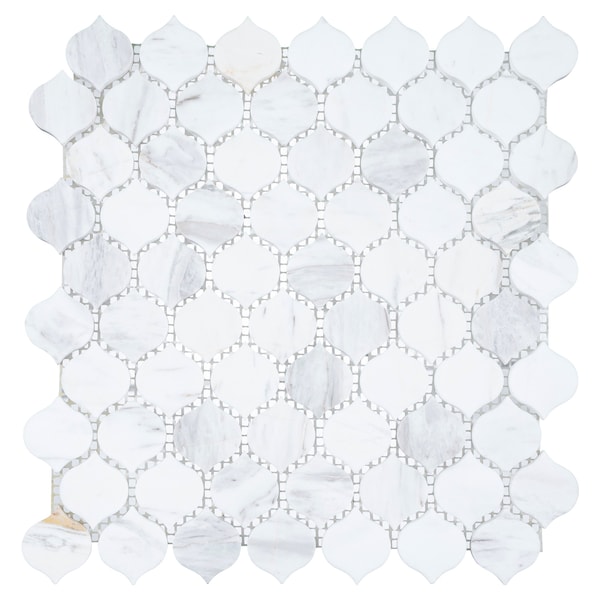 Andova Tiles ANDOVA TILES Dayberry 1.5" x 1.5" Marble Arabesque Wall & Floor Mosaic Tile - ANDDAY143