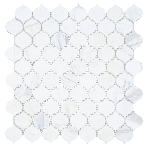 Andova Tiles ANDOVA TILES Dayberry 1.5" x 1.5" Marble Arabesque Wall & Floor Mosaic Tile - ANDDAY143