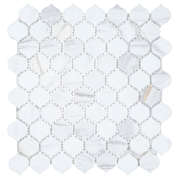 Andova Tiles ANDOVA TILES Dayberry 1.5" x 1.5" Marble Arabesque Wall & Floor Mosaic Tile - ANDDAY143