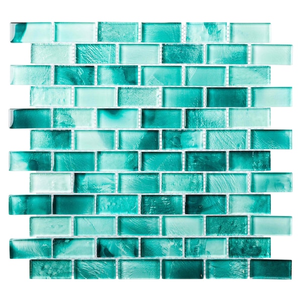 Andova Tiles SAMPLE-Bluz Cerulean 1 in. x 2 in. Glass Mosaic Wall Tile - SAM-ANDBLU964