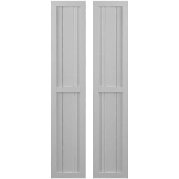 Ekena Millwork Americraft 3-Board Exterior Wood 2 Equal Panel Framed Board-n-Batten Shutters, ARW101BF311X81PRH - ARW101BF311X81PRH