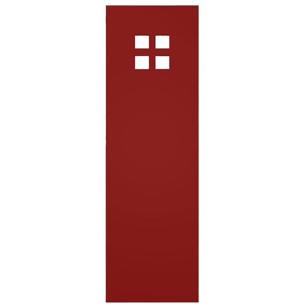 Ekena Millwork True Fit PVC San Antonio Mission Style Fixed Mount Shutters, Fire Red, 18W x 29H, PR - TFP001ST18X029BR