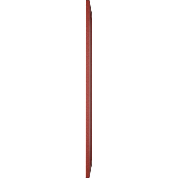 Ekena Millwork True Fit PVC Single Panel Herringbone Modern Style Fixed Mount Shutters, Pepper Red, 15W x 73H, PR - TFP001HB15X073MR