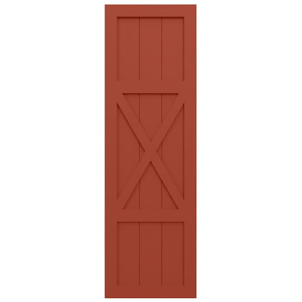 Ekena Millwork True Fit PVC Center X-Board Farmhouse Fixed Mount Shutters, Colorful Leaves , 18W x 65H, PR - TFP107FH18X065CL