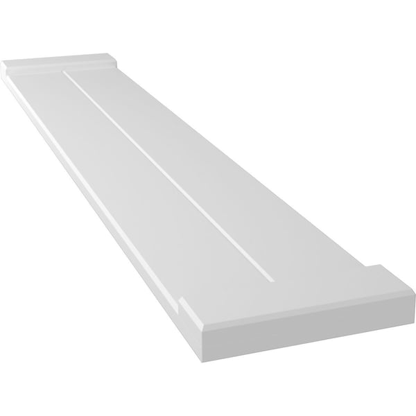 Ekena Millwork True Fit PVC, Two Board Joined Board-n-Batten Shutters w/End Batten, Unfinished , 10 3/4W x 73H, PR - TFP103BB11X073UN