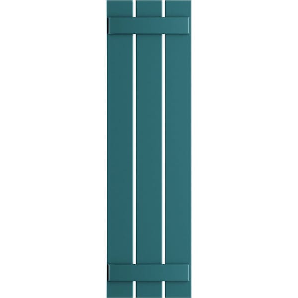 Ekena Millwork True Fit PVC, Three Board Spaced Board-n-Batten Shutters, Antigua , 17 1/8W x 53H, PR - TFP101SBF17X053AN
