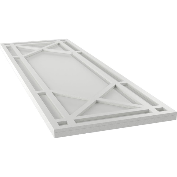 Ekena Millwork True Fit PVC Bungalow Fixed Mount Shutters, Hailstorm Gray, 18W x 64H, PR - TFP001BG18X064ST