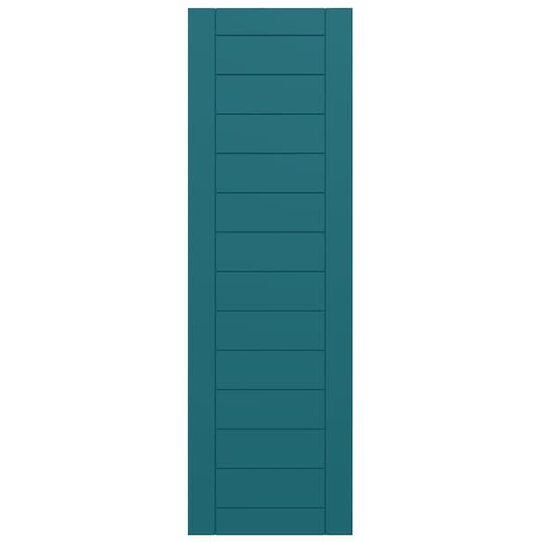 Ekena Millwork True Fit PVC Horizontal Slat Framed Modern Style Fixed Mount Shutters, Antigua, 12W x 53H, PR - TFP001HF12X053AN