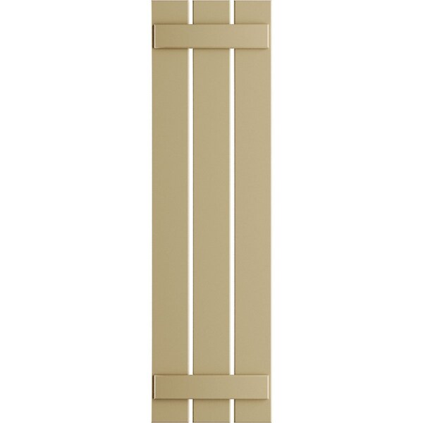 Ekena Millwork True Fit PVC, Three Board Spaced Board-n-Batten Shutters, Natural Twine, 17 1/8W x 38H, PR - TFP101SBF17X038NT