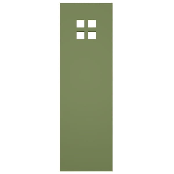 Ekena Millwork True Fit PVC San Antonio Mission Style Fixed Mount Shutters, Moss Green, 12W x 50H, PR - TFP001ST12X050MG