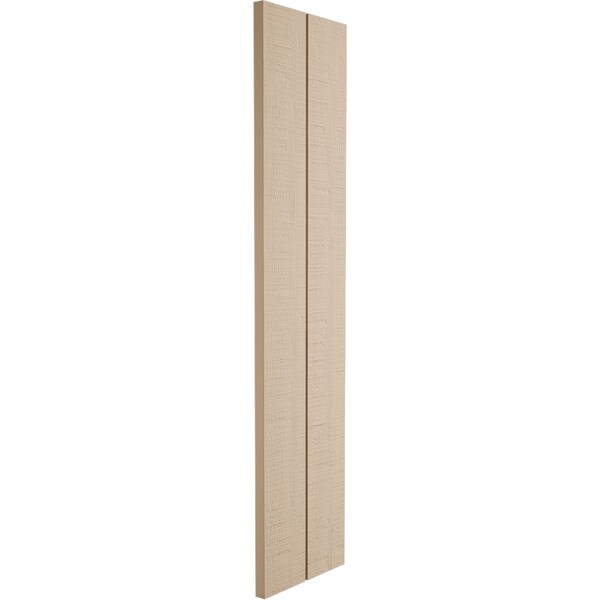 Ekena Millwork Rustic Two Board Joined Board-n-Batten Rough Cedar Faux Wood Shutters w/No Batten, 11W x 80H, PR - SHUBJN11X80RCPR