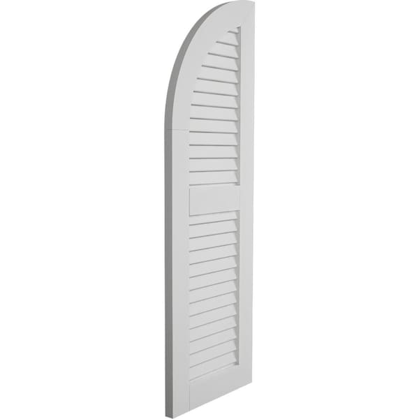 Ekena Millwork Smooth 2 Equal Louver w/Quarter Round Arch Top Faux Wood Shutters, 12W x 50H 38 Low Side, PR - SHULVQ12X50SMPR
