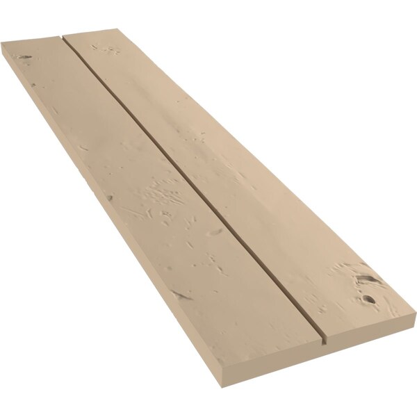 Ekena Millwork Rustic Two Board Joined Board-n-Batten Knotty Pine Faux Wood Shutters w/No Batten, 11W x 86H, PR - SHUBJN11X86KPPR
