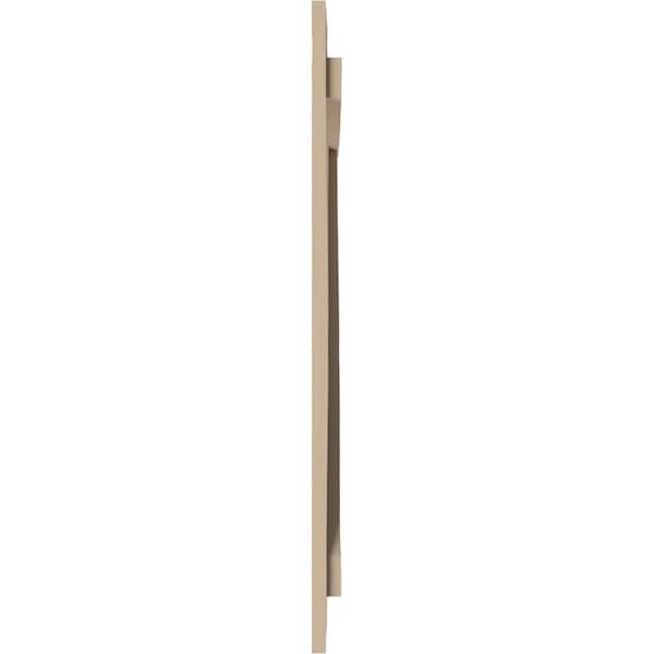 Ekena Millwork Rustic Four Board Joined Board-n-Batten Rough Cedar Faux Wood Shutters w/Z-Board, 22W x 26H, PR - SHUBJZ22X26RCPR