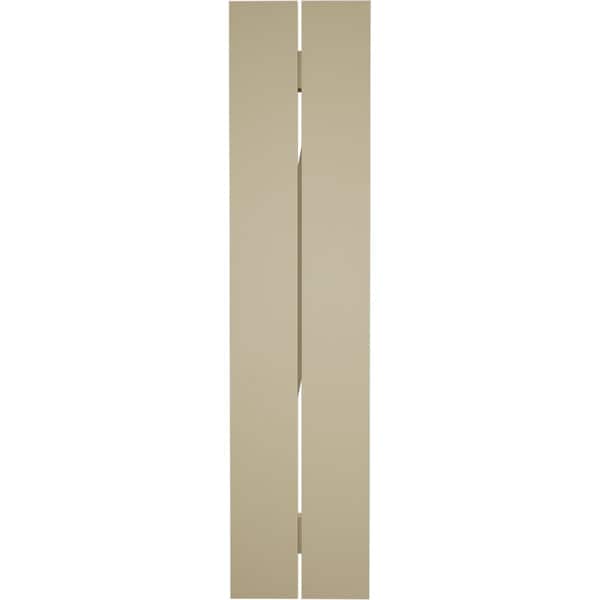 Ekena Millwork Rustic Two Board Spaced Board-n-Batten Pecky Cypress Faux Wood Shutters w/Z-Board, 11 1/2"W x 88"H - SHUBSZ11X88PCPR