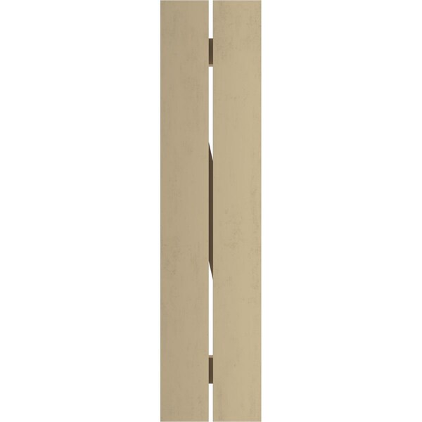 Ekena Millwork Rustic Two Board Spaced Board-n-Batten Pecky Cypress Faux Wood Shutters w/Z-Board, 11 1/2"W x 88"H - SHUBSZ11X88PCPR