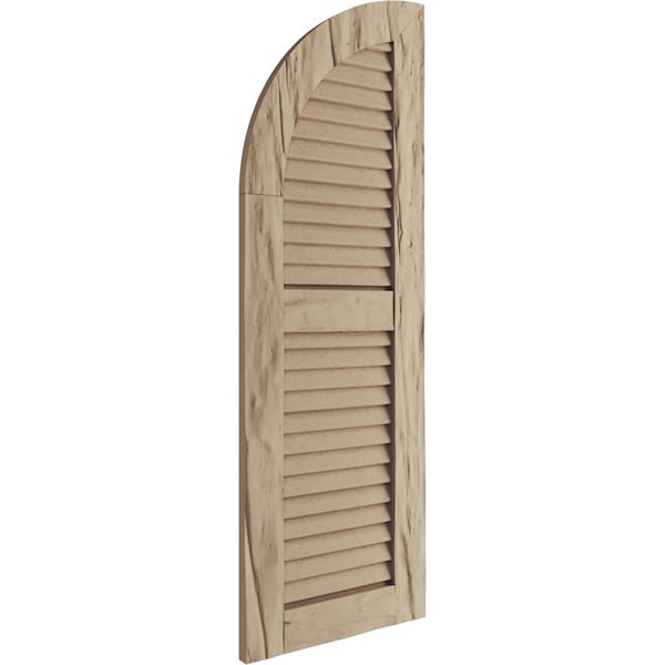 Ekena Millwork Riverwood 2 Equal Louver w/Quarter Round Arch Top Faux Wood Shutters, 12W x 70H 58 Low Side, PR - SHULVQ12X70RWPR