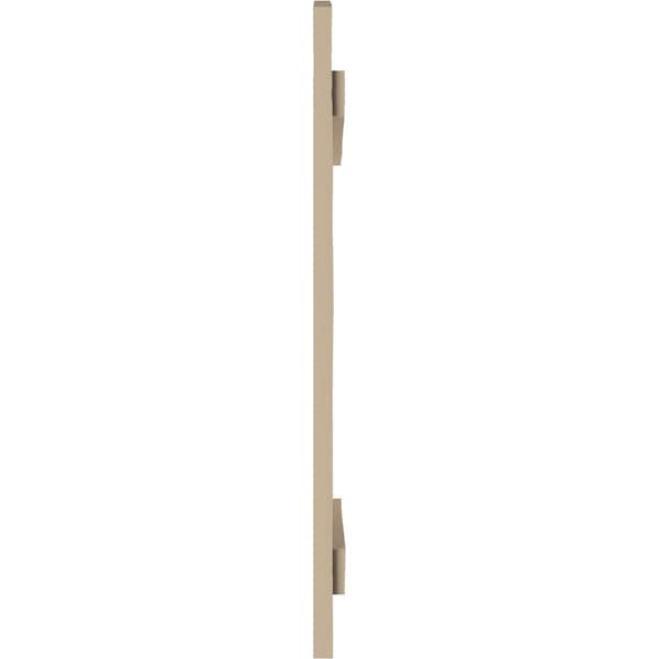 Ekena Millwork Knotty Pine 3 Board Joined Board-n-Batten w/Elliptical Top Faux Wood Shutters, 16 1/2W x 32H, PR - SHUBJL16X32KPPR