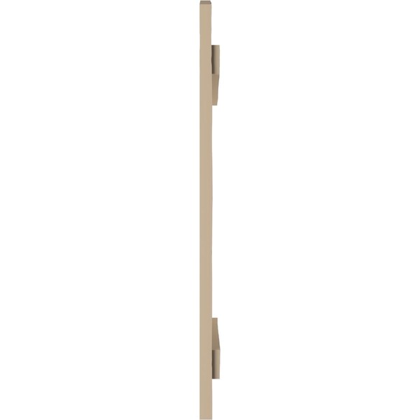 Ekena Millwork Knotty Pine 3 Board Joined Board-n-Batten w/Elliptical Top Faux Wood Shutters, 16 1/2W x 32H, PR - SHUBJL16X32KPPR