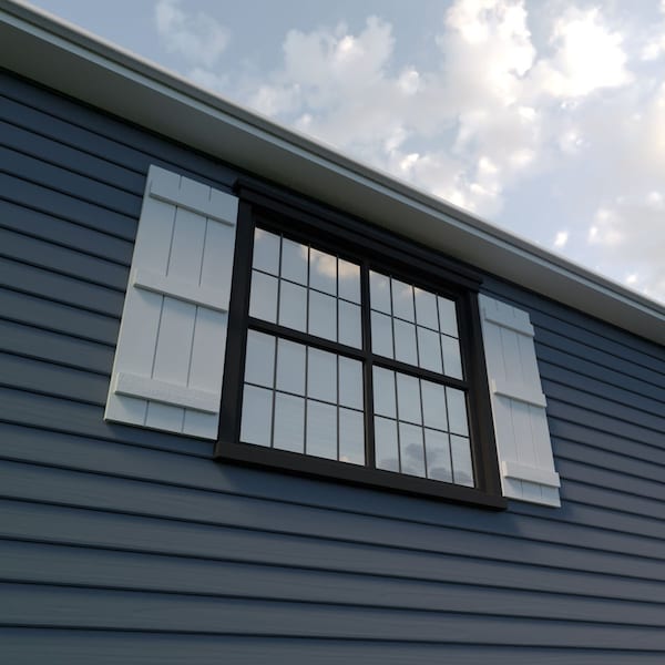 Ekena Millwork Rustic Three Board Joined Board-n-Batten Rough Cedar Faux Wood Shutters, 16 1/2W x 60H, PR - SHUBJS16X60RCPR