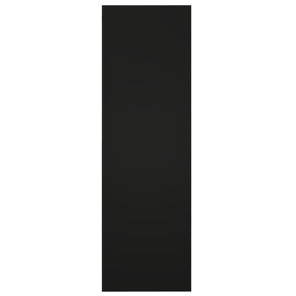 Ekena Millwork True Fit PVC Farmhouse/Flat Panel Combination Fixed Mount Shutters, Black, 18W x 42H, PR - TFP101FC18X042BL