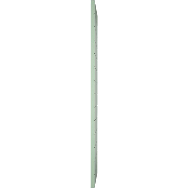 Ekena Millwork True Fit PVC Horizontal Slat Modern Style Fixed Mount Shutters, Track Green, 12W x 49H, PR - TFP001HZ12X049TG