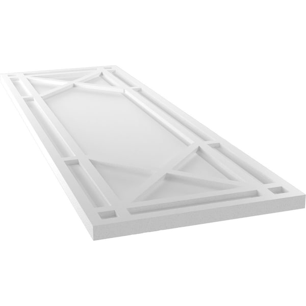 Ekena Millwork True Fit PVC Bungalow Fixed Mount Shutters, Unfinished, 12W x 69H, PR - TFP001BG12X069UN