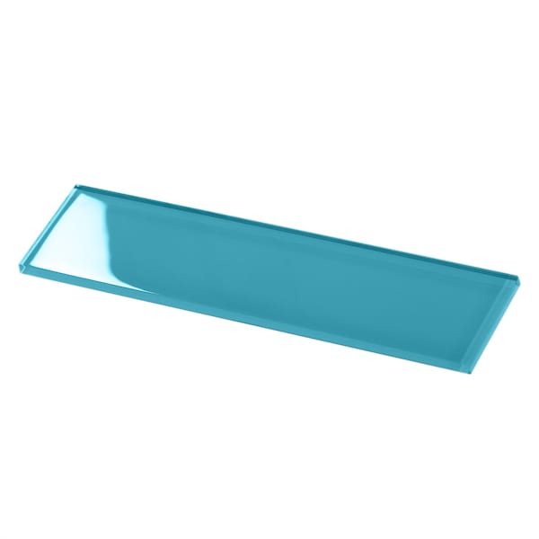Apollo Tile Sample of 3X12 Aquamarine Glossy Subway Glass Tile 5 Sq.Ft. - APLA99041312EC107 SAMPLE