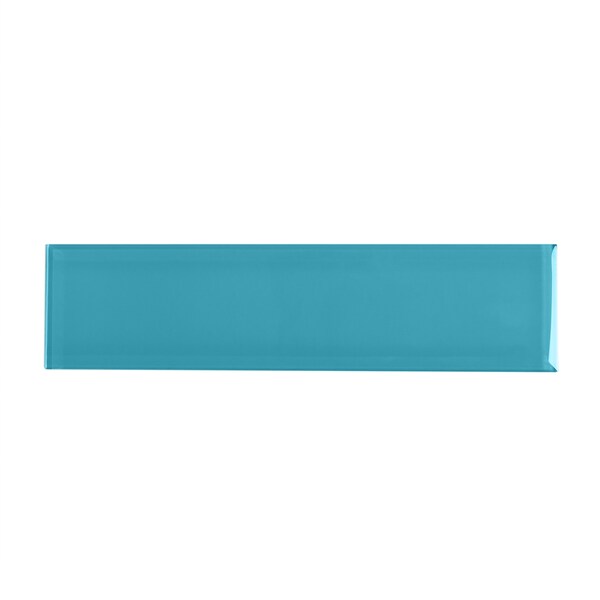 Apollo Tile Sample of 3X12 Aquamarine Glossy Subway Glass Tile 5 Sq.Ft. - APLA99041312EC107 SAMPLE