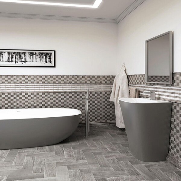 Apollo Tile Steccato Beige And White Mosaic 5 sq.ft 12 in. x12 in. Marble Tile, 5PK - APLKB99P31EC30