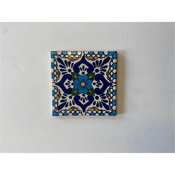 Bateria De Cocina 4 x 4 in. Mexican Decorative Tiles, L114, 4PK - BA2975016